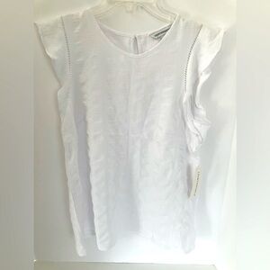 Women’s Top/Blouse, White, Size S, Capped Sleeves, NWT, by Counterparts
